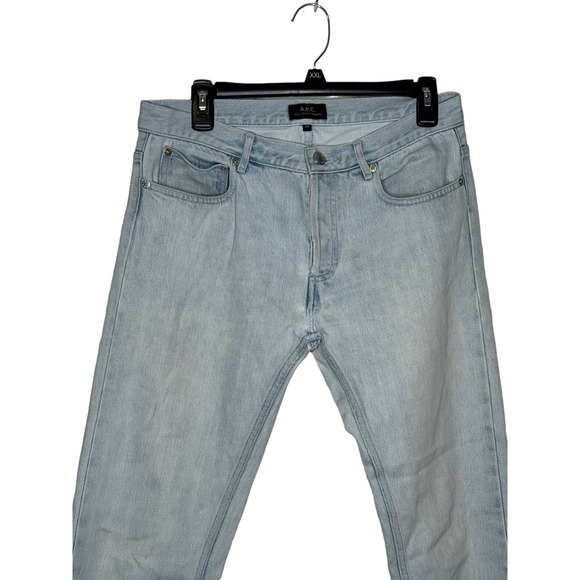 A.P.C. Women's Jeans Petite Standard Distressed Button Fly Slim Straight Leg 30 - Picture 4 of 11